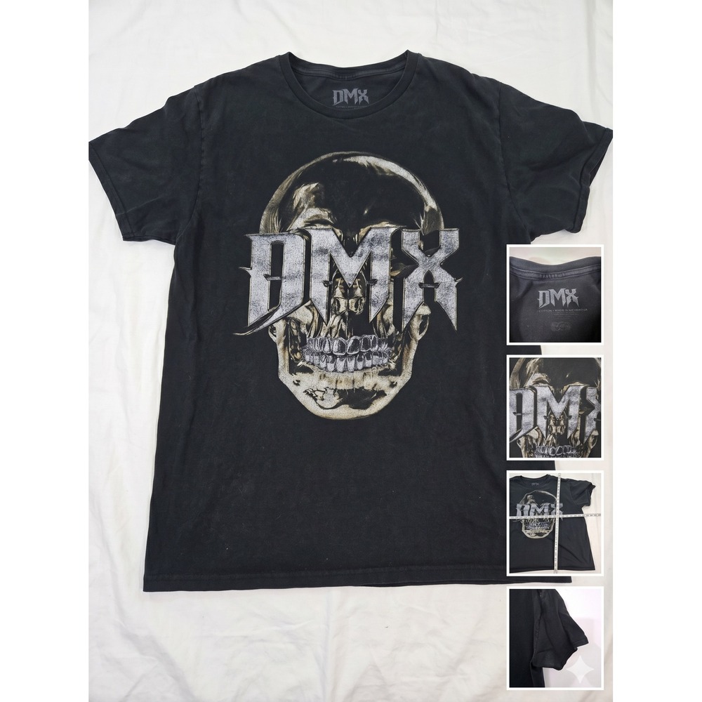 DMX Rap Tee Shirt Large Black Skull Graphic Hip Hop  Skull Graphic‎ Streetwear